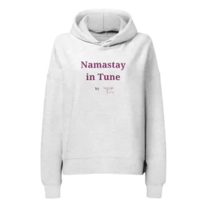 Sweat à capuche pour femme en coton biologique, Namastay in tune